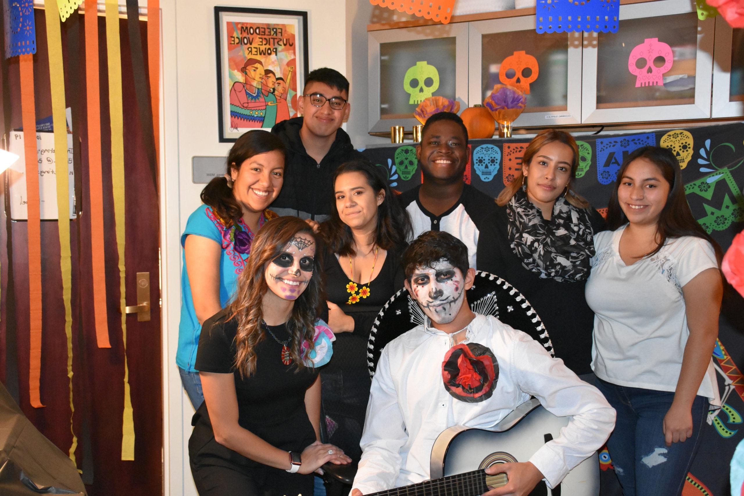 CAMP students celebrating Dia de los Muertos